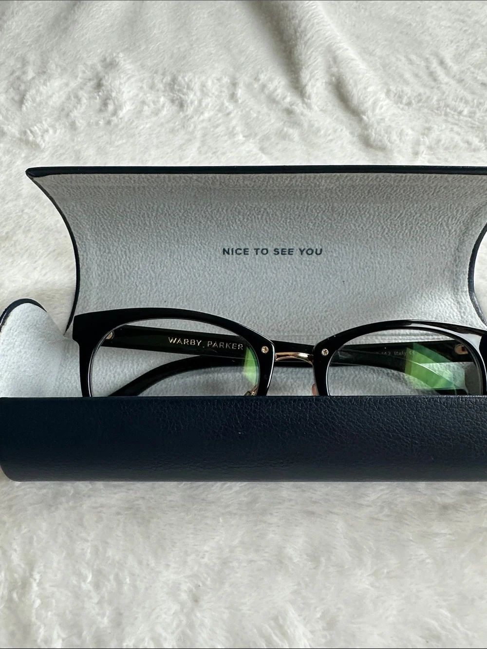 Warby Parker Warby Tansley 3100 Womens Black Eyeglasses Frame 52-19-142 Italy